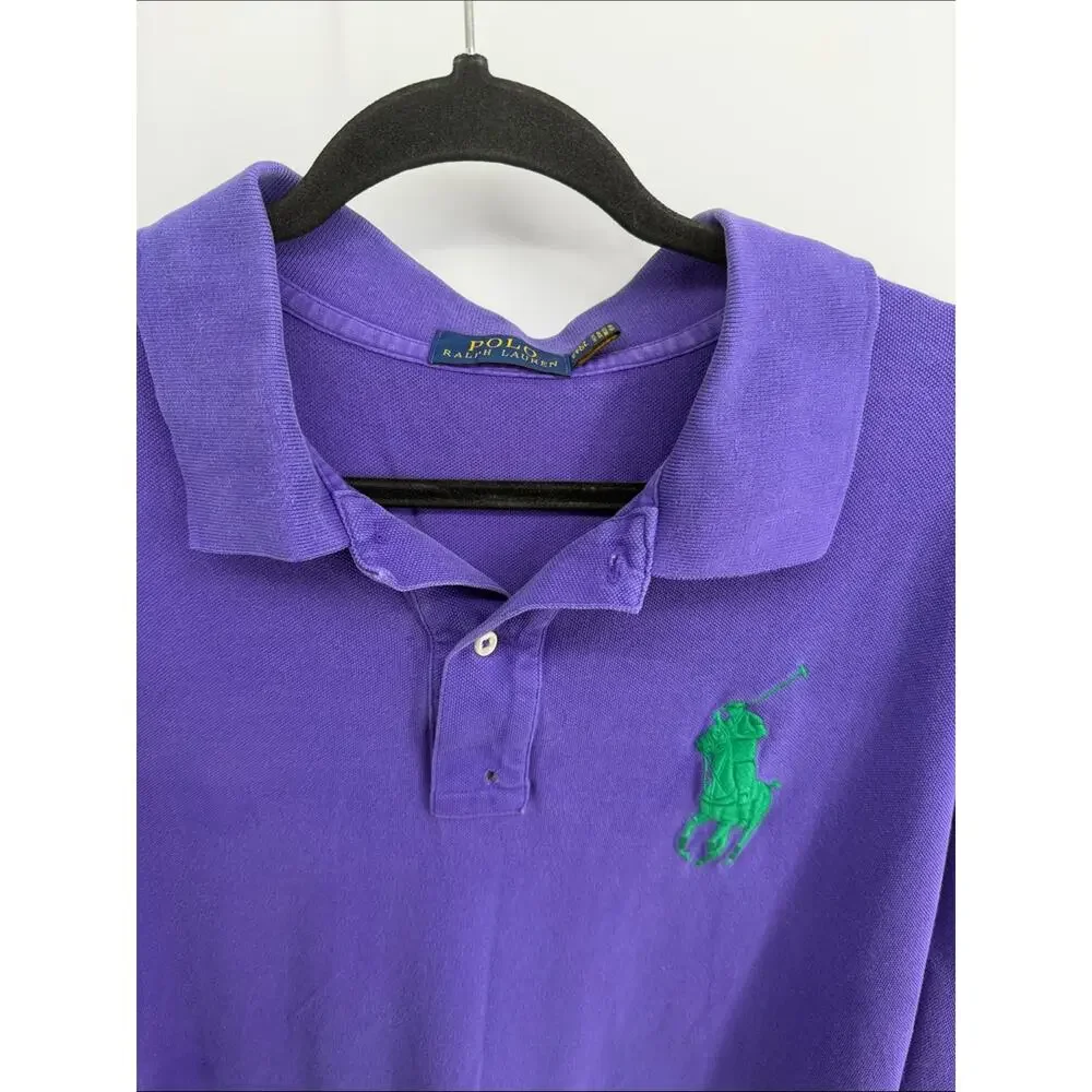 Polo Ralph Lauren big pony logo short sleeve purple polo shirt sz 2XLT